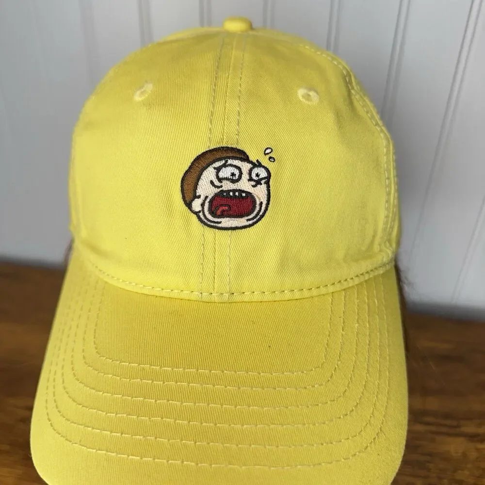 Rick And Morty Yellow Hat Cap Bioworld Casual Lightweight Comfort Athletic